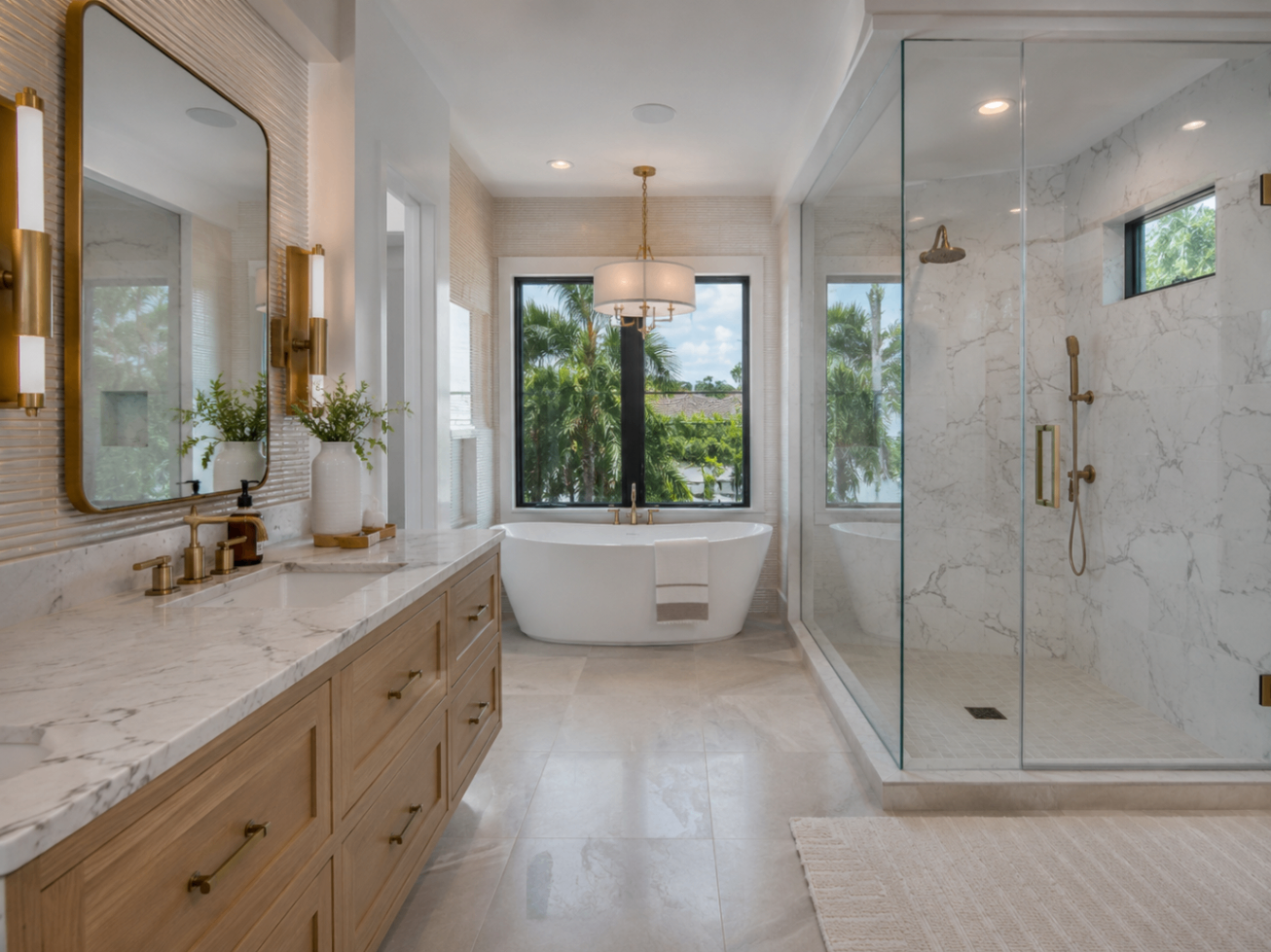 Modern bathroom remodel by Forben Construction