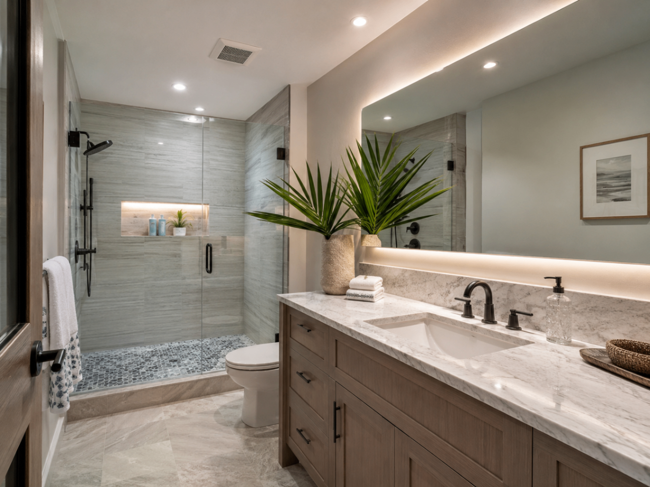 Bathroom upgrade in South Florida by Forben Construction
