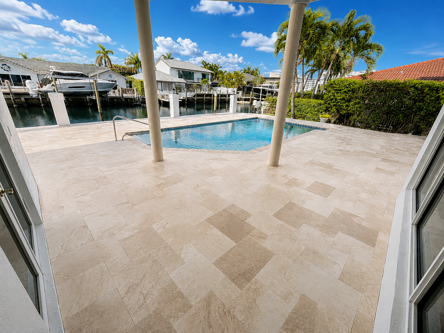 Completed paver and outdoor living installation by Forben Construction